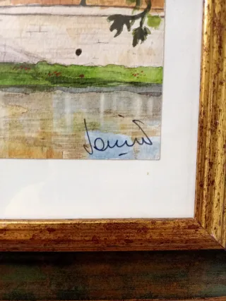 Acquerello Roma Ponte Angelo Castel Sant'Angelo