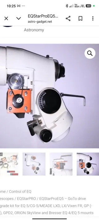 Motorizzazione telescopio EQStarPRO