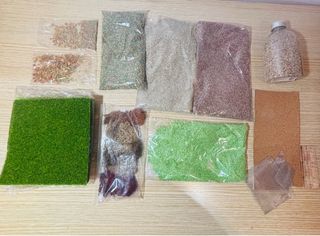 Materiales decoración maquetas tren