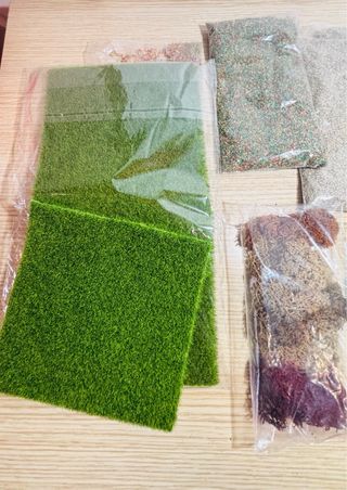 Materiales decoración maquetas tren