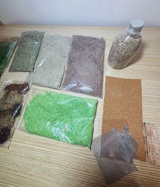 Materiales decoración maquetas tren