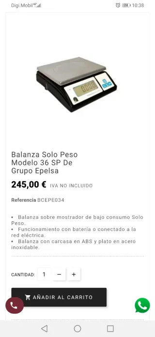 Balanza digital EPELSA 36-SP