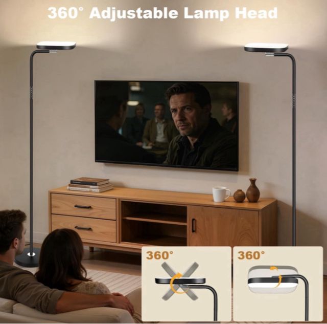 Lámpara de Pie LED Negra