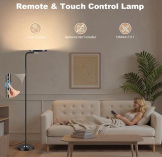 Lámpara de Pie LED Negra