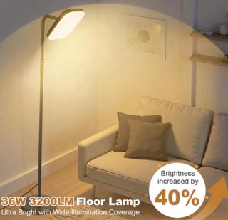 Lámpara de Pie LED Negra