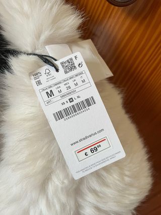 Abrigo de pelo blanco