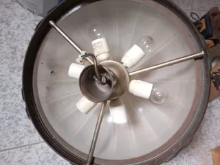 Lámpara de cobre y cristal