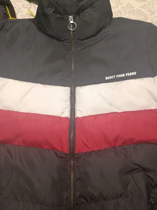 Plumas Mujer Invierno Negro Rojo Blanco