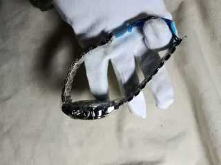 Reloj vintage plateado y azul