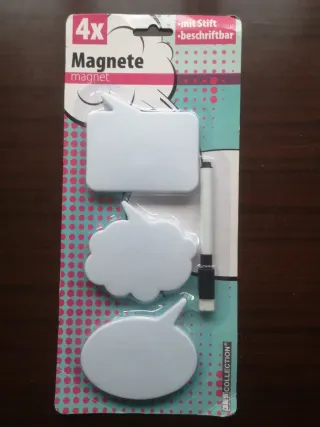 4 Imanes Pizarras + Rotulador