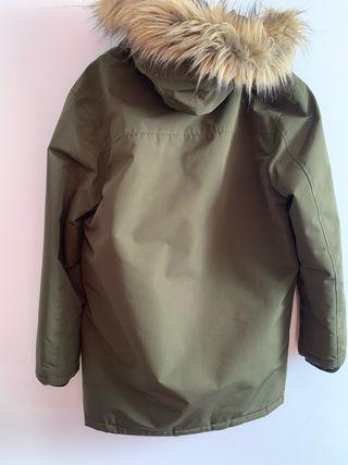 Parka uomo verde militare con cappuccio