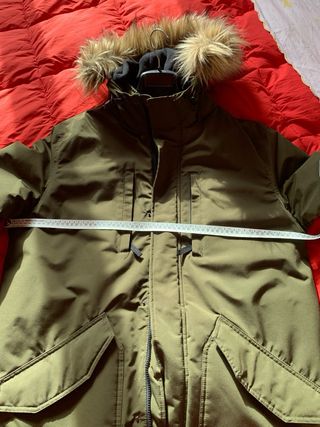 Parka uomo verde militare con cappuccio
