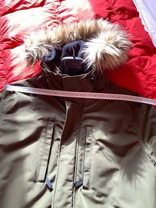 Parka uomo verde militare con cappuccio