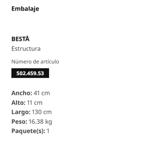 Estructura BESTÅ IKEA negro-marrón 120×40×64 cm