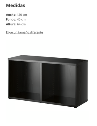 Estructura BESTÅ IKEA negro-marrón 120×40×64 cm