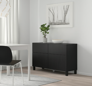 Estructura BESTÅ IKEA negro-marrón 120×40×64 cm