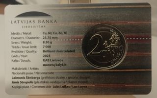 🇱🇻 Coincard 2€ Letonia 2025 Selija