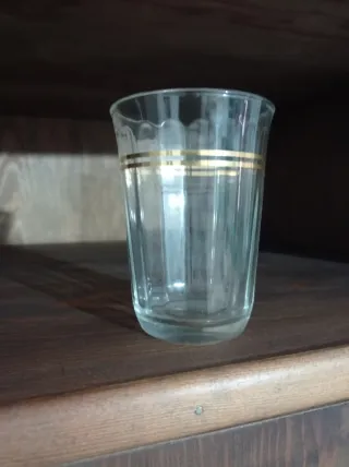 Juego 12 Vasos Agua Dorados Años 50