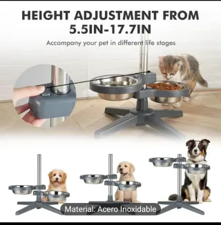 Comedero Elevable Mascotas