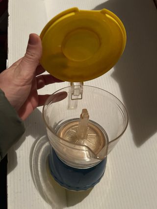 Cafetera Moka Transparente y Azul