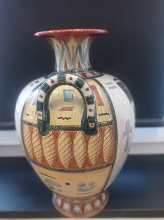 Vaso ceramica Deruta Italy - egizio - h. cm30