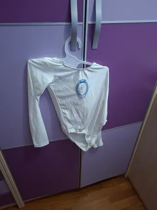 Body bailarina manga larga blanco