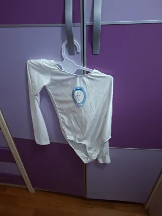 Body bailarina manga larga blanco