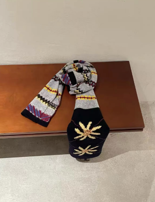 Bufanda lana Fair Isle multicolor