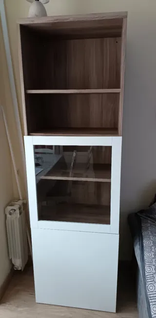 Estantería Vitrina Besta Ikea Madera y Cristal