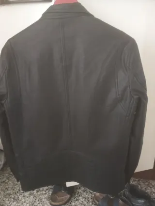 Cazadora chaqueta polipiel negra