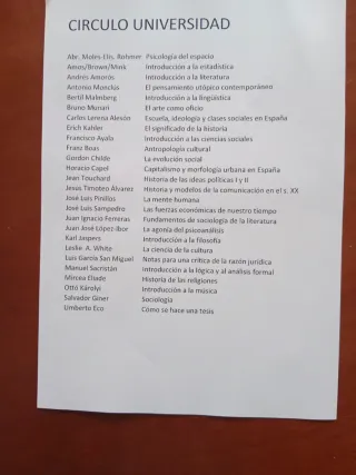 Colección 27 libros Circulo Universidad