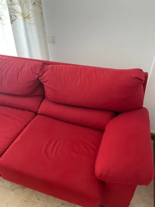 Sofá 2 plazas rojo