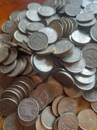 Lote de 300 monedas de 5 pesetas de Juan Carlos