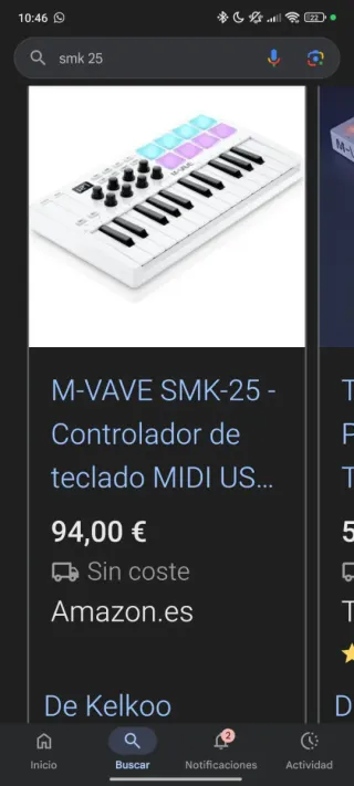 M-Vave SMK-25 Teclado MIDI
