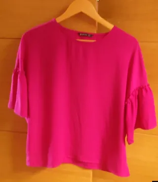 Camisa Stradivarius Mujer Rosa Talla S