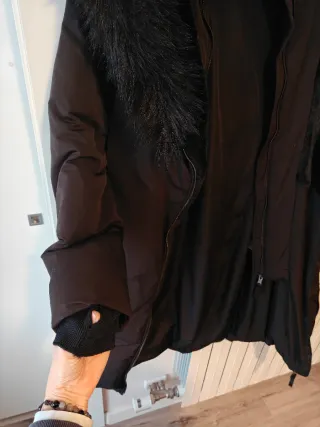 Abrigo Zara Negro Mujer
