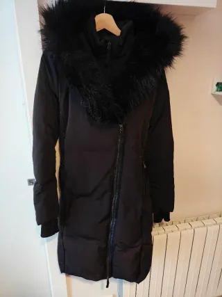 Abrigo Zara Negro Mujer