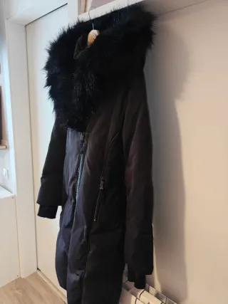 Abrigo Zara Negro Mujer