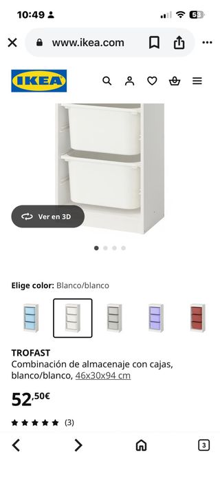 Mueble Organizador Ikea Rosa y Blanco