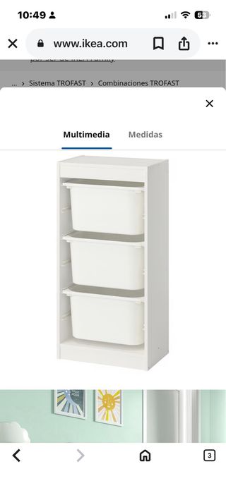 Mueble Organizador Ikea Rosa y Blanco