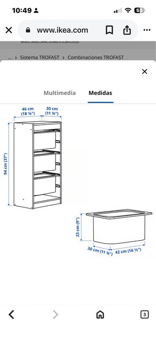 Mueble Organizador Ikea Rosa y Blanco
