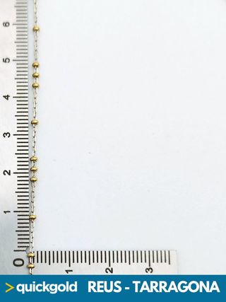 035-02-00711 CADENA ORO BICOLOR DE 18K  BOLITAS