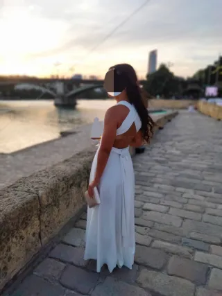 Vestido blanco largo fiesta