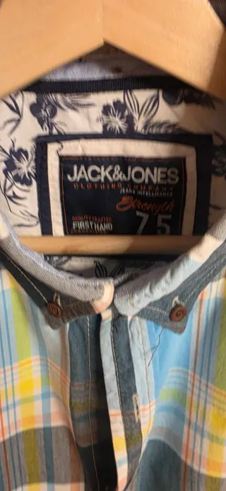 Camisa juvenil JACK&JONES cuadros manga corta
