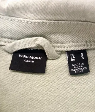VERO MODA Chaqueta Verde Pastel Y2K Retro