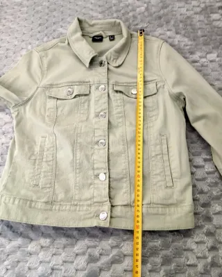 VERO MODA Chaqueta Verde Pastel Y2K Retro