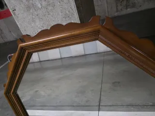 Espejo Antiguo Octogonal Madera