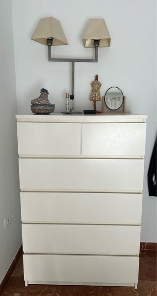 Cómoda blanca 6 cajones