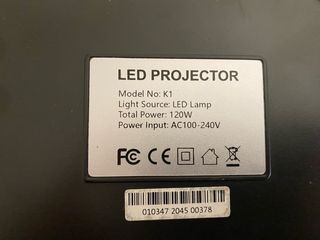 Proyector Wimius Negro y Gris