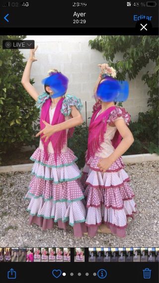 Traje flamenca niña 7 y 9